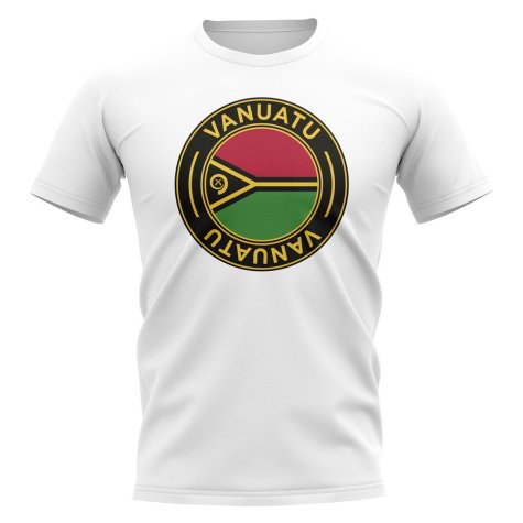 Vanuatu Football Badge T-Shirt (White)