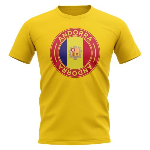 Andorra Football Badge T-Shirt (Yellow)