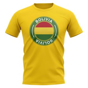 Bolivia Football Badge T-Shirt (Yellow)