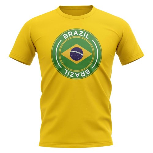 Brazil Football Badge T-Shirt (Yellow)