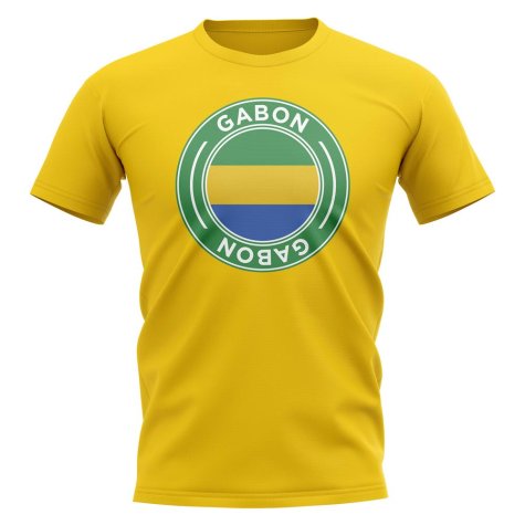 Gabon Football Badge T-Shirt (Yellow)