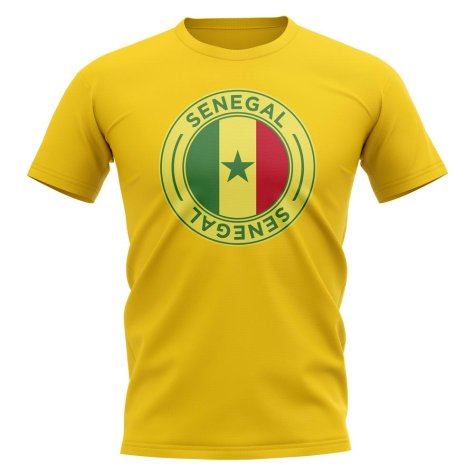 Senegal Football Badge T-Shirt (Yellow)