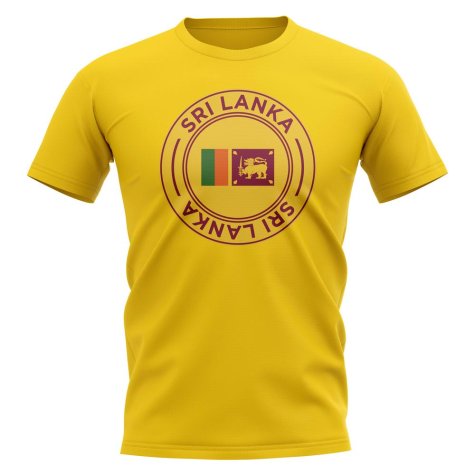 Sri Lanka Football Badge T-Shirt (Yellow)