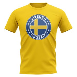 Sweden Football Badge T-Shirt (Yellow) Sweden Football Badge T-Shirt (Yellow)