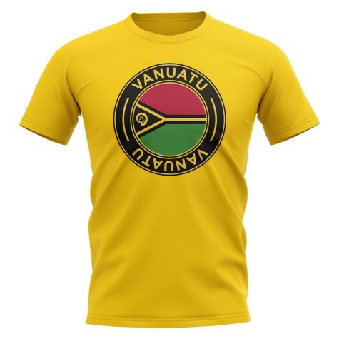 Vanuatu Football Badge T-Shirt (Yellow)