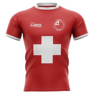 2024-2025 Tonga Flag Concept Rugby Shirt - Womens