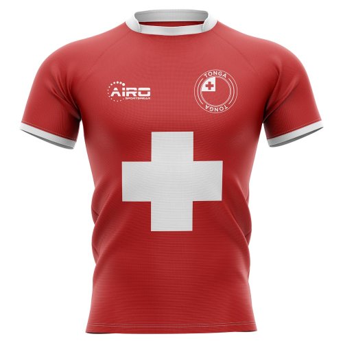 2024-2025 Tonga Flag Concept Rugby Shirt