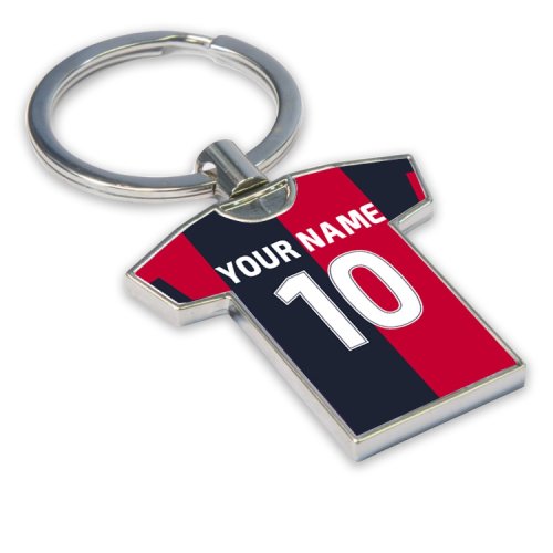 Personalised Cagliari Football Shirt Key Ring