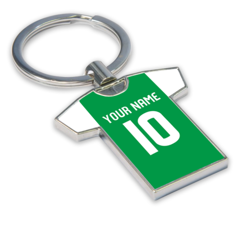 Personalised Hibernian Football Shirt Key Ring