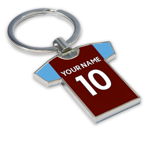 Personalised West Ham Football Shirt Key Ring