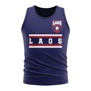 Laos Core Football Country Sleeveless Tee (Navy)