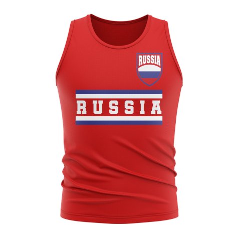 Russia Core Football Country Sleeveless Tee (Red)