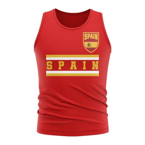 Spain Core Football Country Sleeveless Tee (Red)