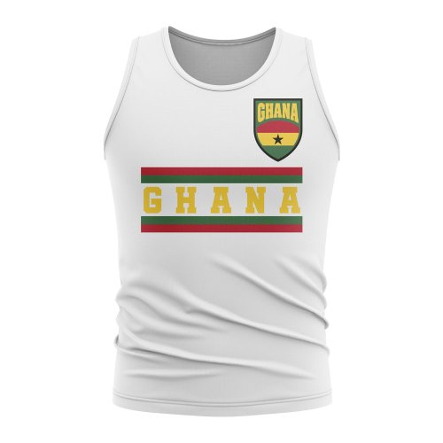 Ghana Core Football Country Sleeveless Tee (White)