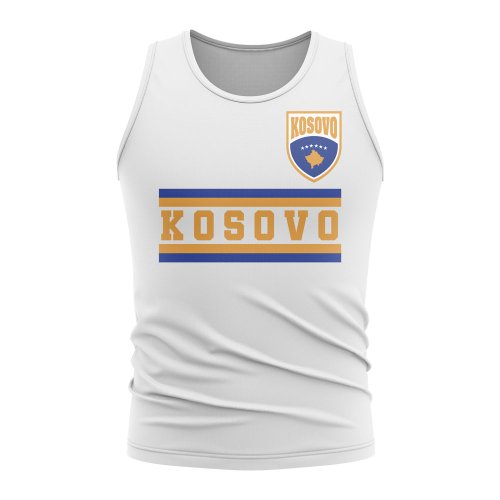 Kosovo Core Football Country Sleeveless Tee (White)