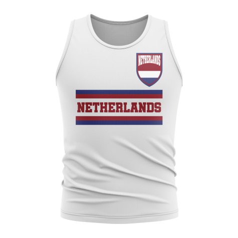 Netherlands Core Football Country Sleeveless Tee (White)