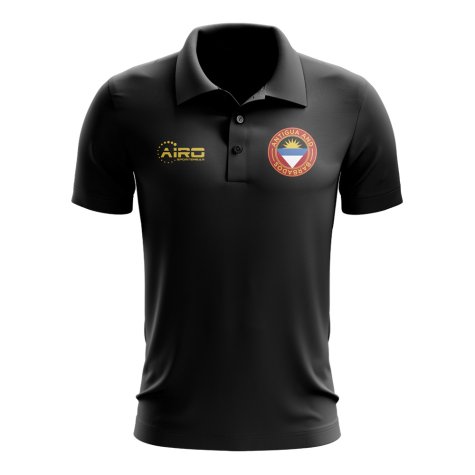 Antigua and Barbados Football Polo Shirt (Black)