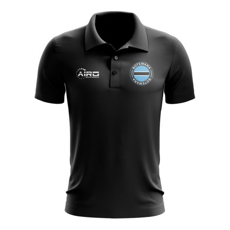 Botswana Football Polo Shirt (Black)