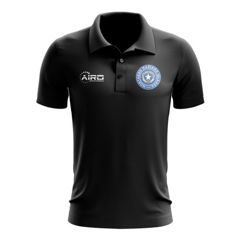 Northern Mariana Islands Football Polo Shirt (Black)