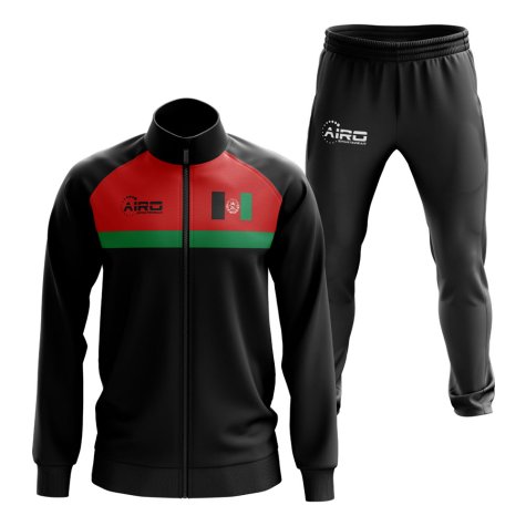 Afghanistan Concept Football Tracksuit (Black)