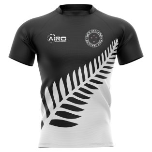 2024-2025 New Zealand All Blacks Fern Concept Rugby Shirt - Adult Long Sleeve