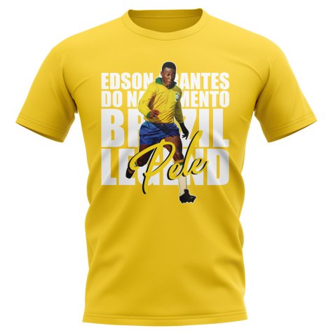 Pele Brazil Player T-Shirt (Yellow)