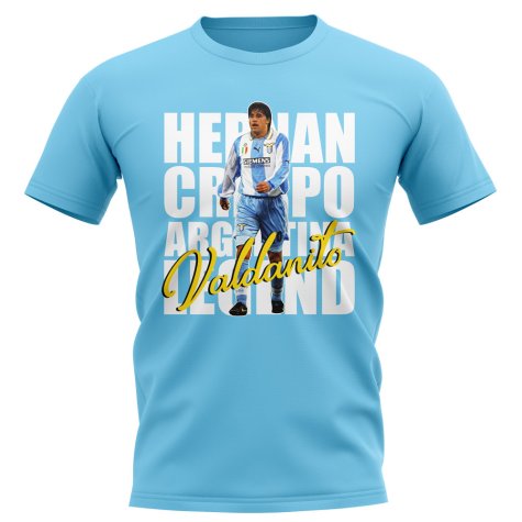 Hernan Crespo Lazio Player T-Shirt (Sky Blue)