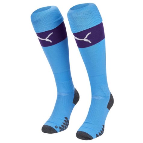 2019-2020 Manchester City Home Football Socks Blue (Kids)