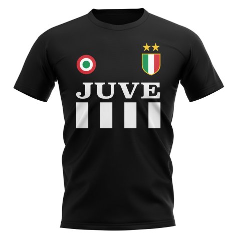 Juventus Vintage Football T-Shirt (Black)