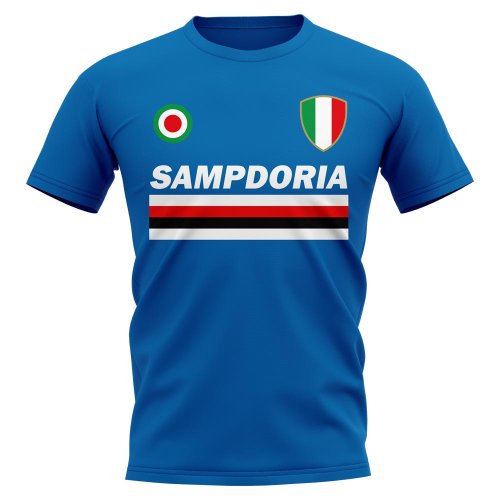 Sampdoria Vintage Football T-Shirt (Blue)