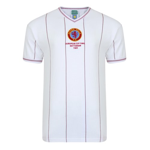 Score Draw Aston Villa 1982 Euro Final Retro Football Shirt