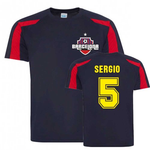 Sergio Busquets Barcelona Sports Training Jersey (Navy)