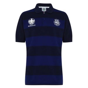 Scotland 2021 Stripe Polo Shirt (Navy)