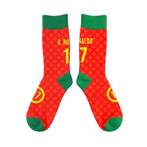 Portugal 2004 C.Ronaldo 17 Retro Football Socks