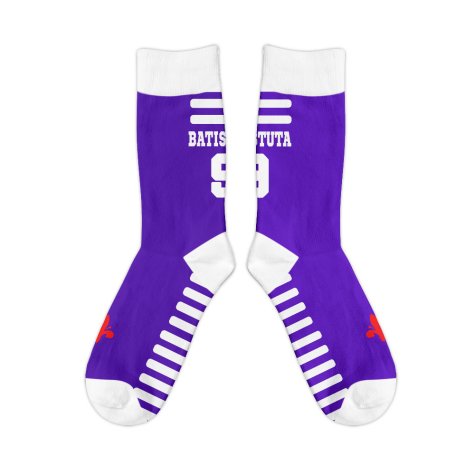 Fiorentina 1998 Gabriel Batistuta Retro Football Socks