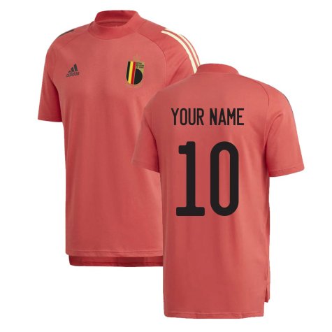 2020-2021 Belgium Adidas Training Tee (Red) (Your Name)