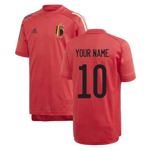 2020-2021 Belgium Adidas Training Shirt (Red) - Kids (Your Name)