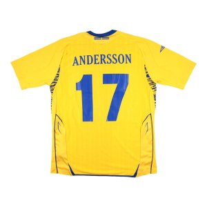 Sweden 2007-08 Home Shirt (Andersson #17) ((Excellent) L) Sweden 2007-08 Home Shirt (Andersson #17) ((Excellent) L)