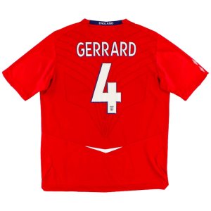 England 2008 Away Shirt (Gerrard #4) ((Excellent) XL) England 2008 Away Shirt (Gerrard #4) ((Excellent) XL)