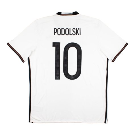 Germany 2016-17 Home Shirt (L) Podolski #10 (Very Good)