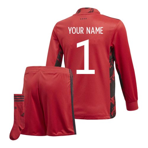 2020-2021 Germany Home Adidas Goalkeeper Mini Kit (Your Name)