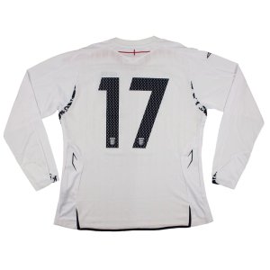 England 2007-09 Long Sleeve Home Shirt (Womans - 16) #17 (Excellent)