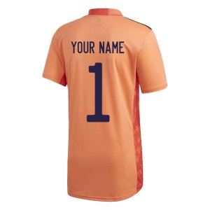 2020-2021 Spain Home Adidas Goalkeeper Shirt (Orange)