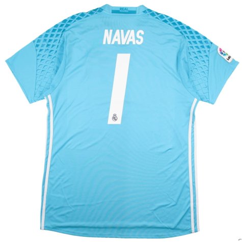 Real Madrid 2016-17 Goalkeeper Home Shirt (L) Navas #1 (Excellent)