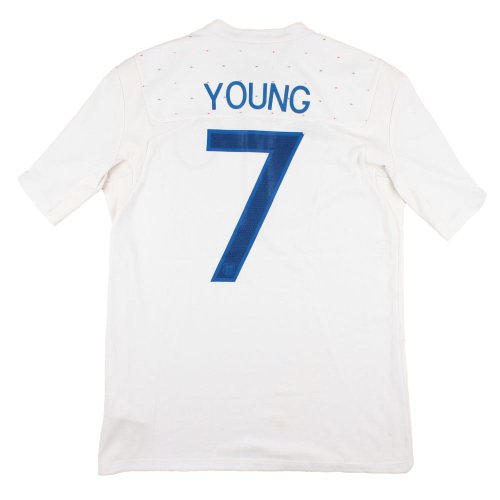 England 2010-2011 Home Shirt (M) Young #7 (Very Good)