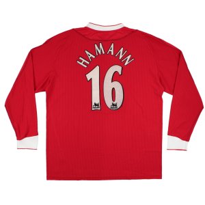 Liverpool 2002-04 Long Sleeve Home Shirt (L) Hamann #16 (Very Good) Liverpool 2002-04 Long Sleeve Home Shirt (L) Hamann #16 (Very Good)