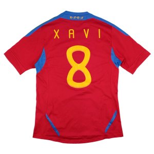 Spain 2011-12 Home Shirt (M) Xavi #8 (Very Good)