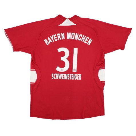 Bayern Munich 2007-09 Home Shirt (XL Boys) Schweinsteiger #31 (Good)