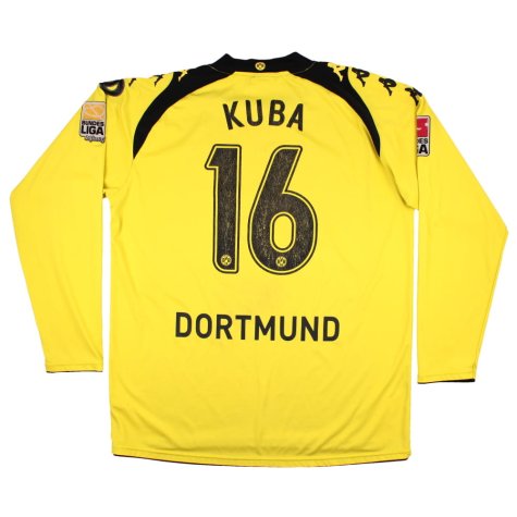 Borussia Dortmund 2009-10 Home Long Sleeve Shirt (Kuba #16) (2XL) (Very Good)