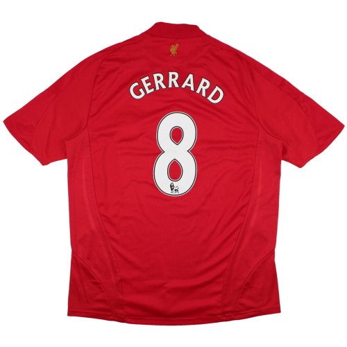 Liverpool 2008-10 Home Shirt (Gerrard #8) (2XL) (Good)